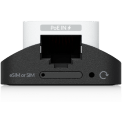 UBIQUITI - Módem 5G RedCap / Hasta 220 Mbps / Puerto GbE PoE / Nano-SIM y eSIM / Pantalla Digital 1.14"