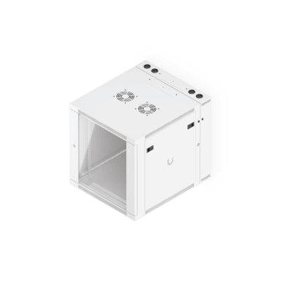 UBIQUITI - UACC Rack Cabinet 12U (600 x 703 mm) - Gabinete Cerrado para Montaje en Pared con Puerta Frontal de Vidrio Templado, Puerta Trasera Abatible (Swing-Out) y Paneles Laterales Removibles con Llave