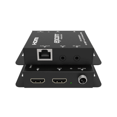 EPCOM PROAUDIO - Kit Extensor HDMI | 4K30 hasta 100m | Cat6 | Transmisión sin Compresión | Soporta PoC Bidireccional | EDID y Audio 5.1CH