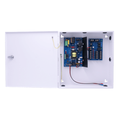 EPCOM POWERLINE - Fuente de Poder con Respaldo / 12VDC @ 10A / 8 Salidas Independientes / Conversión 115VAC a 12-24VDC / Batería 40Ah / Interfaz FACP / Supervisión AC y Batería / Montaje en Pared