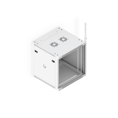 UBIQUITI - UACC Rack Cabinet 12U (598 x 600 mm) - Gabinete Cerrado para Montaje en Pared con Puerta Frontal Perforada, Totalmente Ensamblado con Ventiladores Integrados y Paneles Removibles