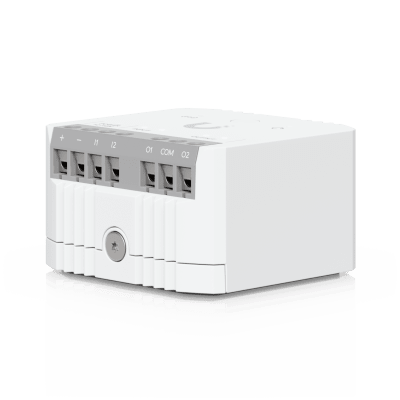 UBIQUITI - Relé Inteligente SuperLink / 10A Contacto Seco / 12-48Vcc / I/O Interfaces / Integración UniFi Protect / Alcance 2 km