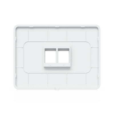 UBIQUITI - Placa de Pared Horizontal Universal para Keystone de 2 Puertos con Cubierta Pintable, Acabado Personalizable, Paquete con 4 Piezas