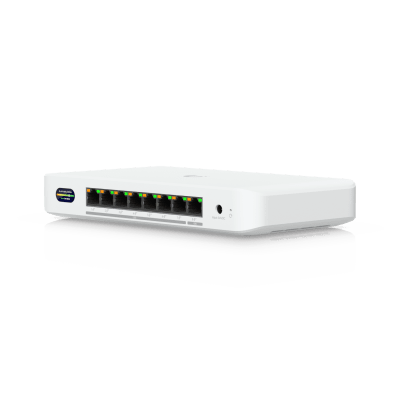 UBIQUITI - UniFi Device Bridge Switch (UDB-Switch) – Switch PoE+ Compacto con Puertos Multi-Gig (1 x 10 GbE y 7 x 2.5 GbE) y Enlace Inalámbrico WiFi 7 Integrado