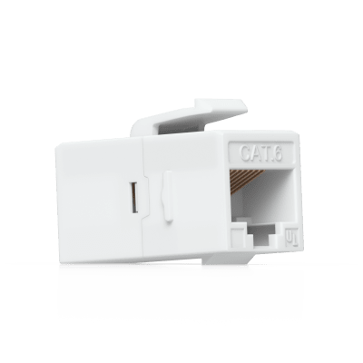 UBIQUITI - Keystone Coupler Cat6 Pass-Through para Cable Ethernet, Instalación Snap-In en Patch Panel, Paquete con 12 Piezas