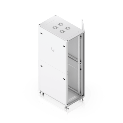 UBIQUITI - UACC Rack Cabinet 42U (600 × 1000 mm) – Gabinete de Piso Totalmente Ensamblado con Ventiladores Integrados, Paneles Removibles, Ruedas con Seguro y Puerta Frontal Perforada para Óptimo Flujo de Aire