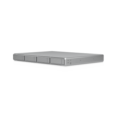 UBIQUITI - UNVR G2 UniFi Protect 1U con 4 Bahías para Discos Duros, Soporte para hasta 60 Cámaras HD, 50 Cámaras 2K o 30 Cámaras 4K, Puerto 10G SFP+ y 2.5GbE, Análisis Edge-AI Integrado