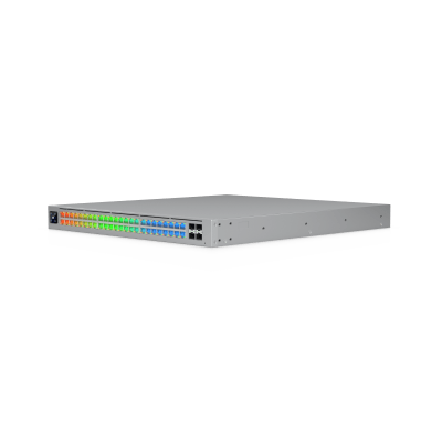 UBIQUITI - Switch Empresarial Etherlighting™ ECS-48S-PoE Capa 3 de 48 Puertos PoE+++ (16 x 10 GbE + 32 x 2.5 GbE), 4 SFP28 25G + 2 QSFP28 100G Stacking, Alta Disponibilidad