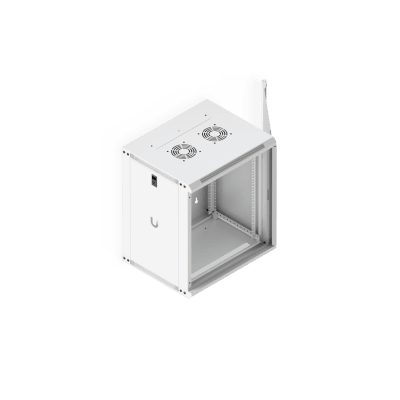 UBIQUITI - UACC Rack Cabinet 12U (550 x 450 mm) - Gabinete Cerrado para Montaje en Pared con Puerta de Vidrio Templado, Totalmente Ensamblado con Ventiladores Integrados y Paneles Removibles