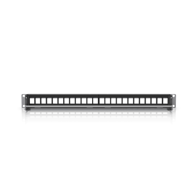 UBIQUITI - UACC Rack Patch Panel Blank 24 Puertos - Panel Patch Keystone 1U con Barra de Gestión de Cables y Estética Uniforme