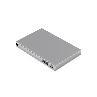 UBIQUITI - UniFi Dream Machine Pro Max – Cloud Gateway Empresarial con Soporte para 150 Dispositivos y 2000 Clientes, 5 Gbps de Ruteo con IDS/IPS, 2 Bahías para HDD 3.5”, SSD Interno de 128 GB, Failover, Balanceo de Carga y VPN/SD-WAN