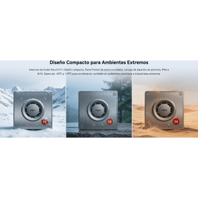 FANVIL - Video Intercom IP para Exterior / Cámara 4 Megapixel (1080p) / HDR e Iluminación IR / Altavoz 5W y Doble Micrófono con Reducción de Ruido / Panel Acero Inoxidable y Cuerpo Aluminio / IP66 e IK10 / PoE+ / 2 Líneas SIP