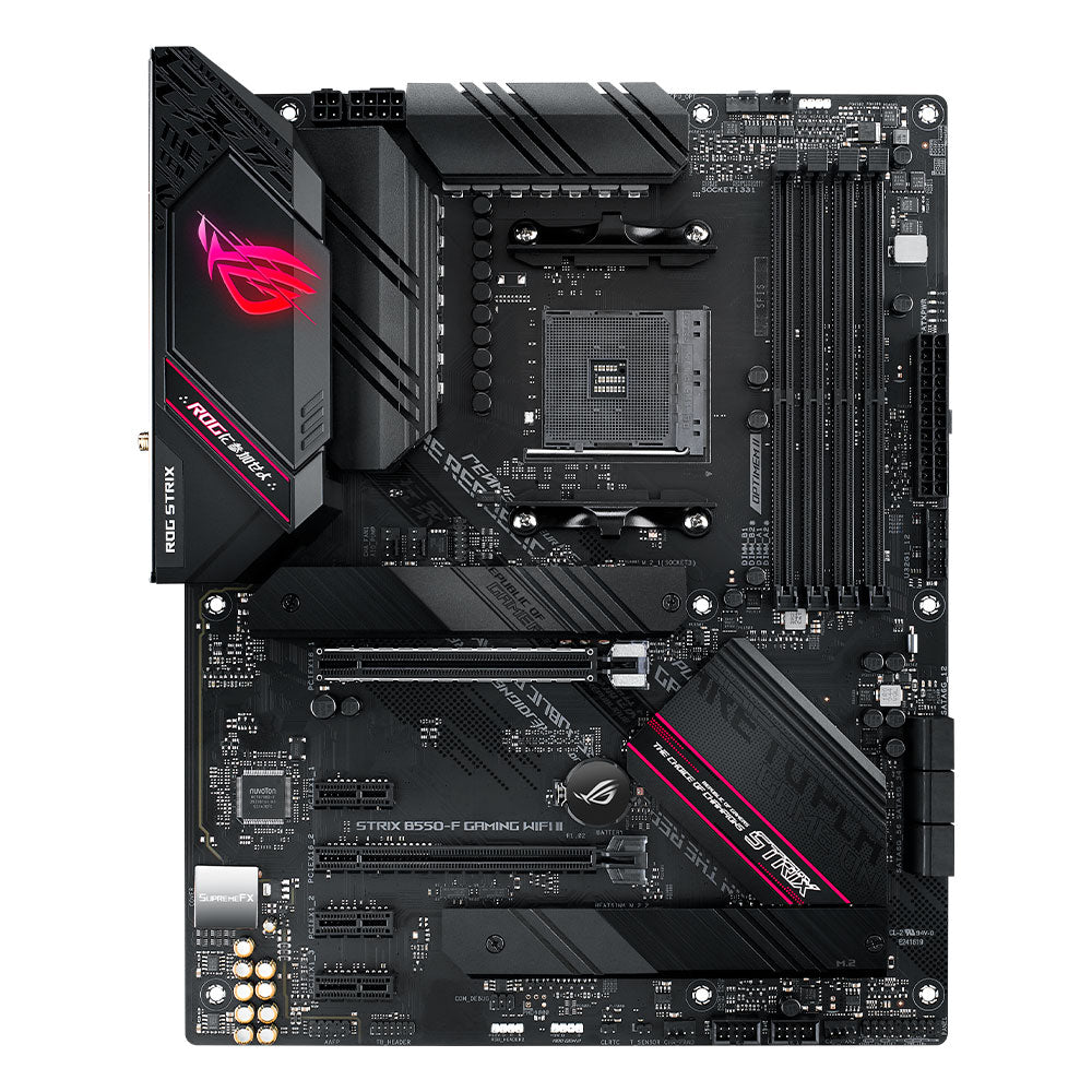 ASUS - Tarjeta Madre Asus ROG STRIX B550-F GAMING WIFI II 4xDDR4 128GB 4800Mhz HDMI DP PCIe 4.0 M.2 S AM4 Ryzen Wi-Fi 6E ATX
