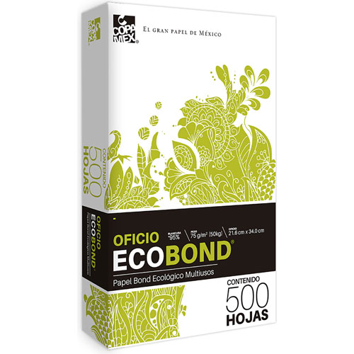 FACIA VISION - Papel Cortado Ecobond Oficio 95% Blancura 75 Gr C/5000 Hojas