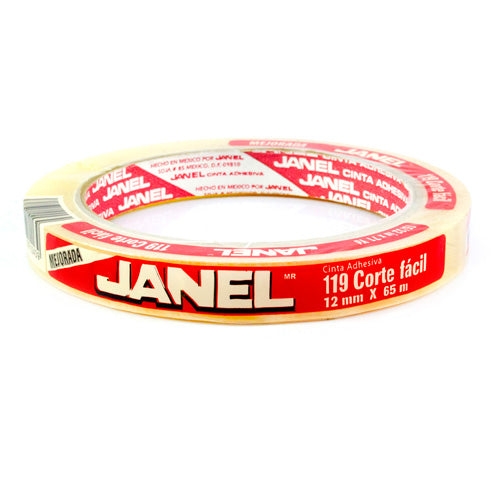 JANEL - Cinta Janel Adhesiva 119 12mm x 65m Transparente