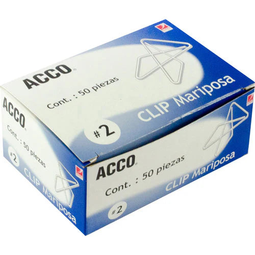 ACCO - CLIP ACCO GIGANTE No.2 INOXIDABLE 50CLIPS