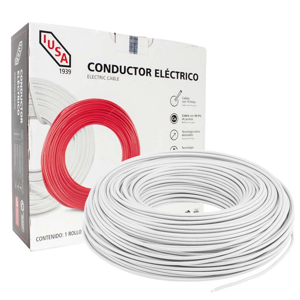 IUSA - Alambre THW-LS/THHW-LS CE RoHS 12 AWG IUSA en caja color blanco