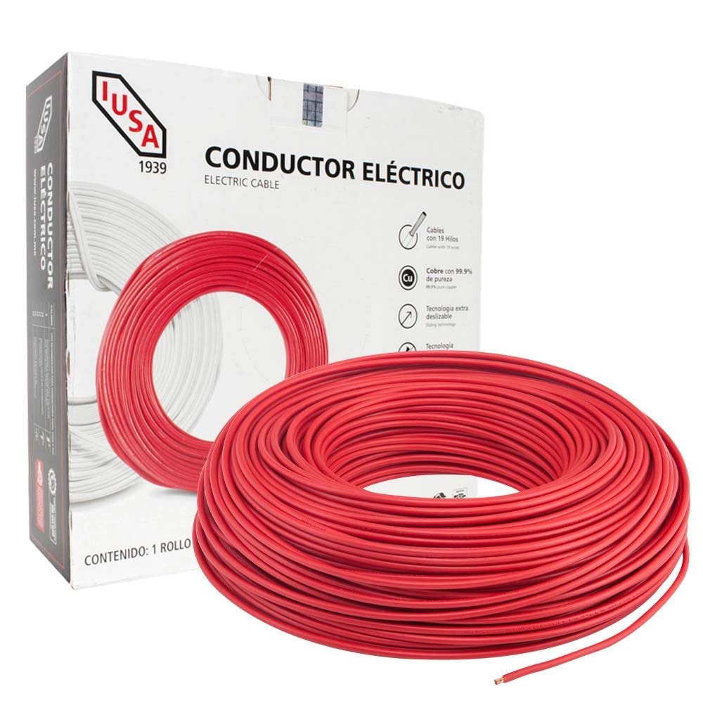 IUSA - Alambre THW-LS/THHW-LS CE RoHS 14 AWG IUSA en caja color rojo