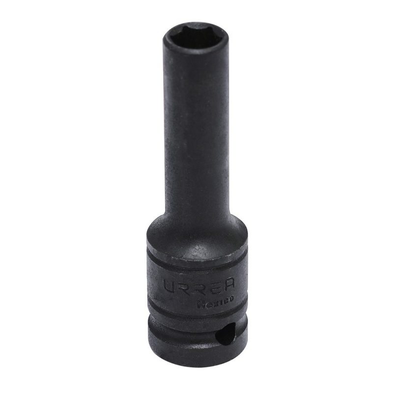 Dado de impacto largo pared delgada cuadro de 1/2", 6 puntas, métrico, 16 mm