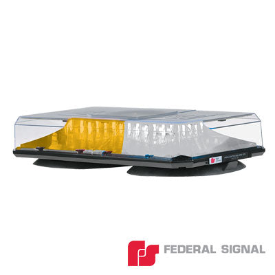 FEDERAL SIGNAL - Barra de luces Highlighter LED Solaris con montaje de succión e imán (dos colores amber/claro)(AW)