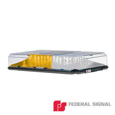 FEDERAL SIGNAL - Barra de Luces HIGHLIGHTER LED SOLARIS con Montaje de Succión e Imán (dos colores, domo claro)(Ámbar-Claro)