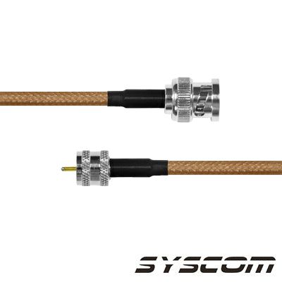 EPCOM INDUSTRIAL - Cable RG142 con conectores BNC MACHO/MINI UHF MACHO.