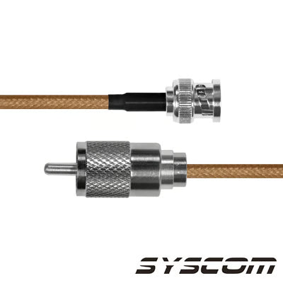 EPCOM INDUSTRIAL - Jumper 1.1 metros de cable LP142 con conectores BNC Macho / UHF Macho.