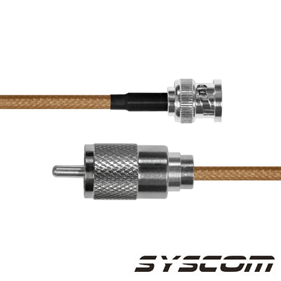 EPCOM INDUSTRIAL - Cable RG142,con conductores BNC Macho / UHF Macho.