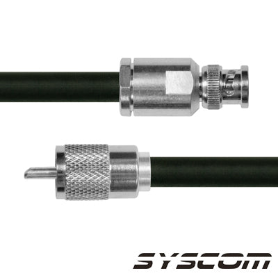 EPCOM INDUSTRIAL - Cable RG214, con conectores BNC Macho / UHF (PL-259) Macho.