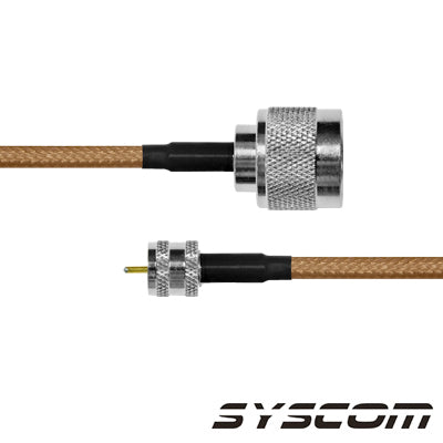 EPCOM INDUSTRIAL - Cable RG142, con conectores N Macho / MINI UHF Macho.
