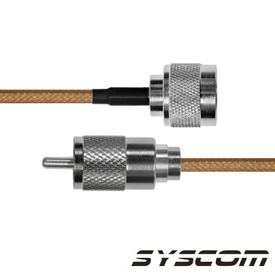 EPCOM INDUSTRIAL - Cable Coaxial RG-142/U de 180 cm (70.87 pulgadas), con Conectores N Macho a UHF Macho (PL-259).