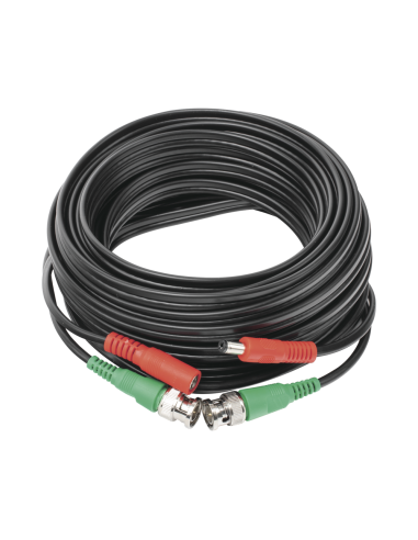 HIKVISION - Caja con 5 Cables de Alimentación / 10 Metros (32.8 ft) / Goma con Enchufe Cabeza de Aviación