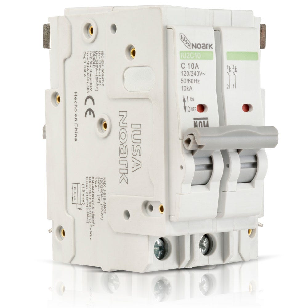 IUSA - Interruptor termomagnético enchufable, 2 polos 15 A