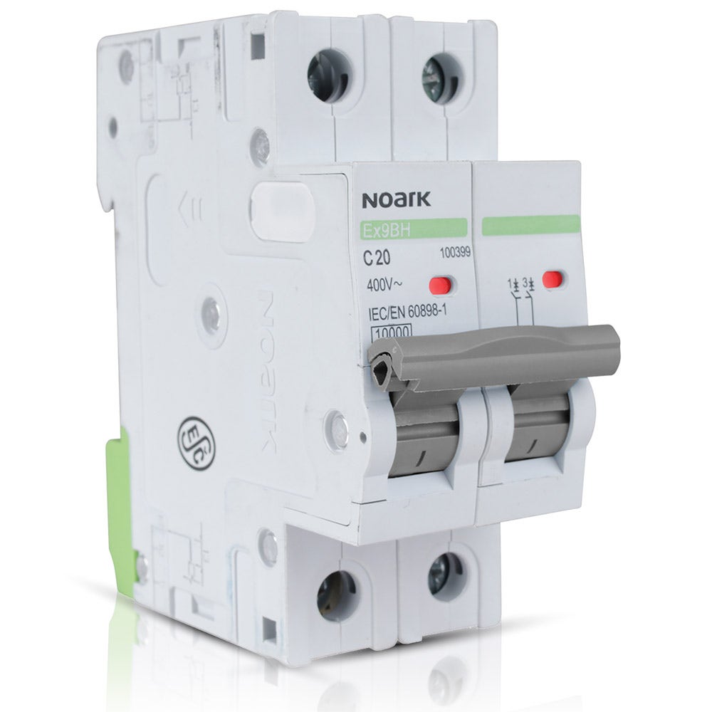 IUSA - Interruptor termomagnético para riel din, 2 polos 63 a