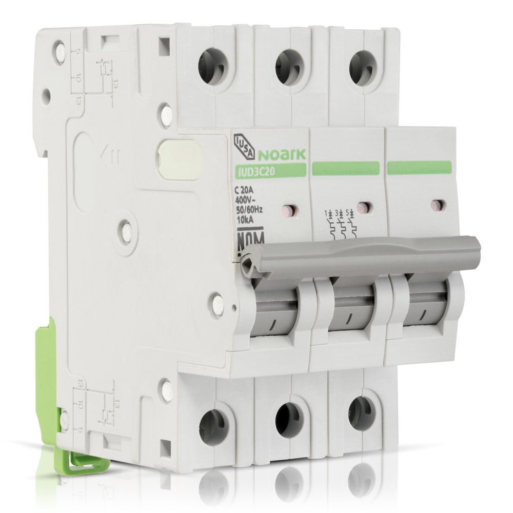 IUSA - Interruptor termomagnético para riel din, 3 polos 25 a