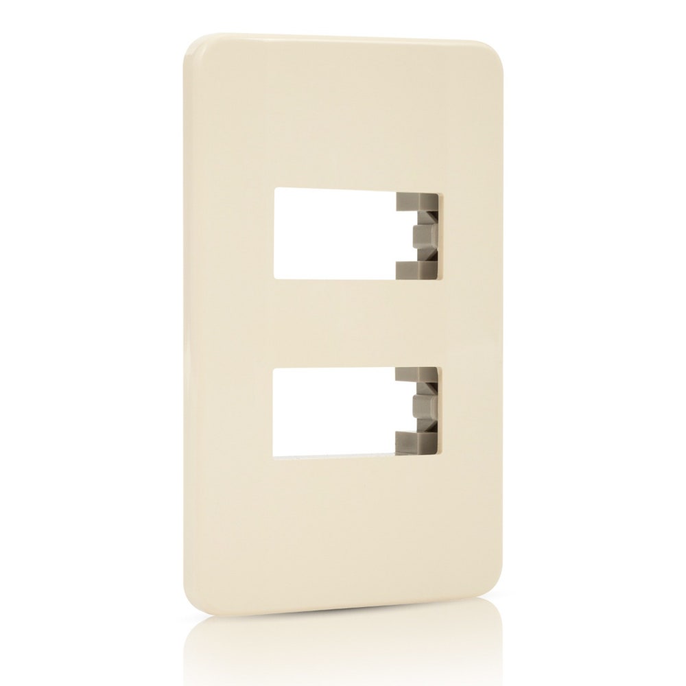 IUSA - Placa tradizione de 2 ventanas color marfil