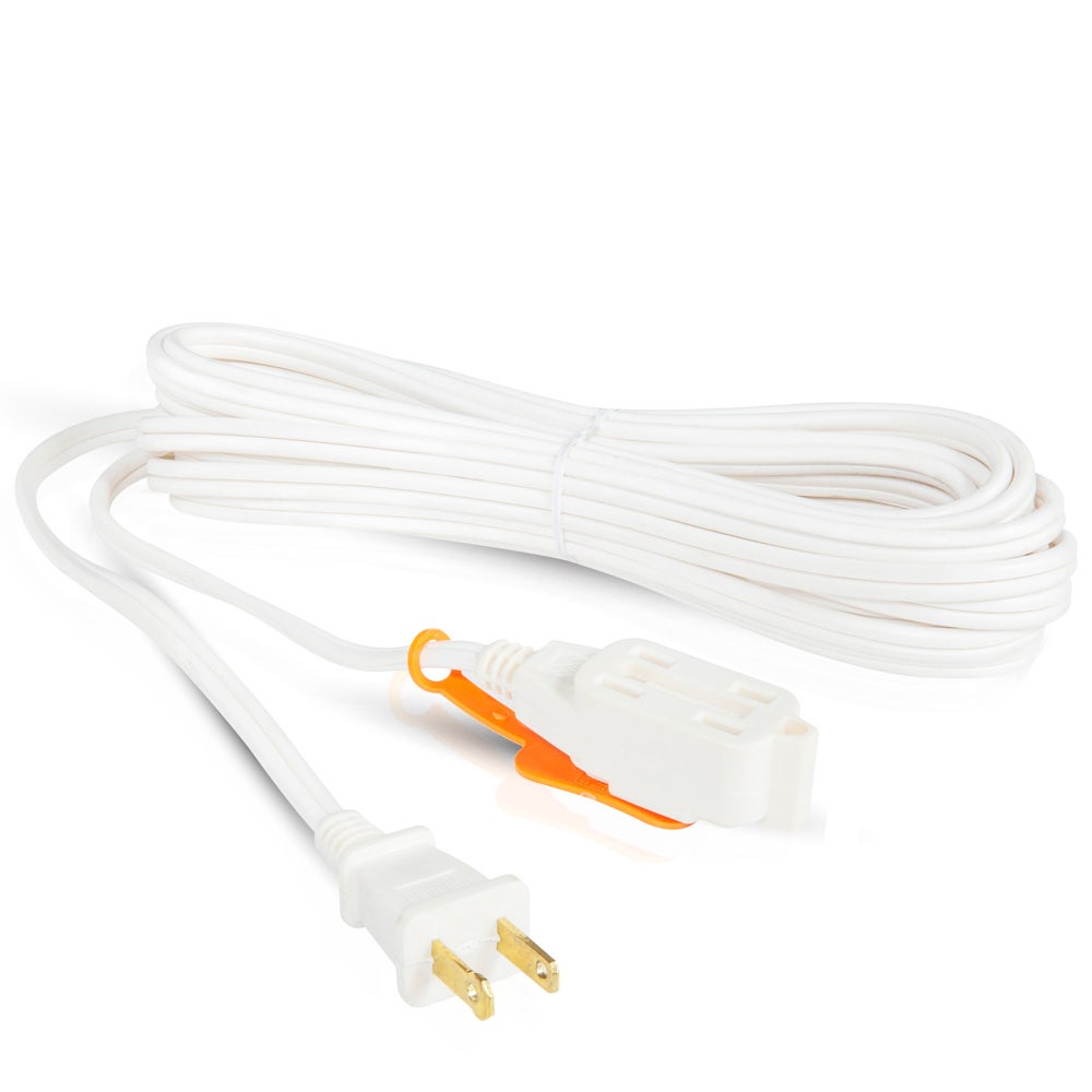 IUSA - Extensión eléctrica doméstica blanca, 16 AWG 3 m