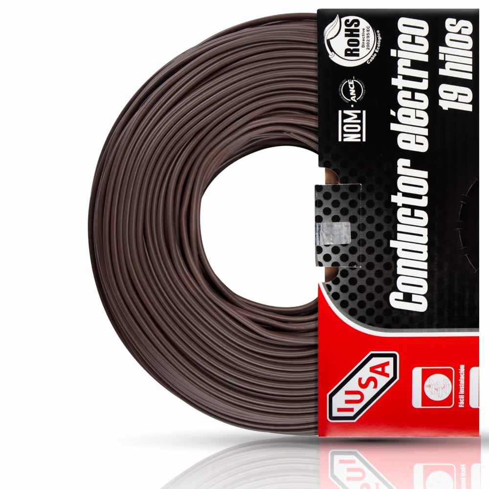 IUSA - Cordón flexible tipo POT (SPT) IUSA 16 AWG color café