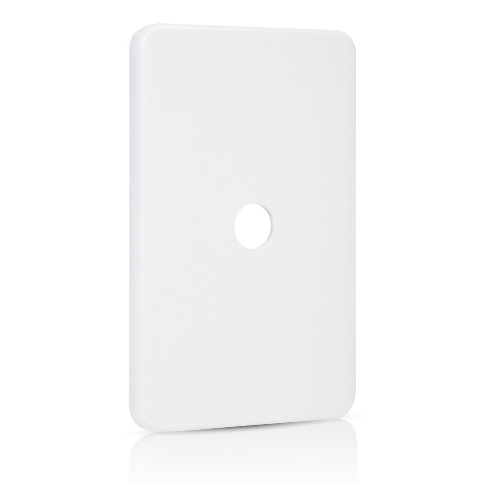 IUSA - Placa tradizione con salida para cable color blanco
