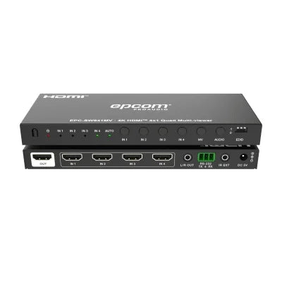 EPCOM PROAUDIO - Conmutador HDMI 4K60 2x1 con multivisor