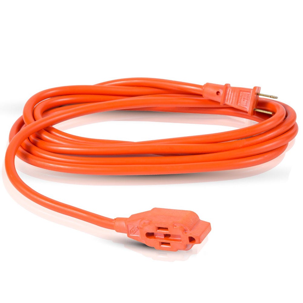 IUSA - Extensión anaranjada de uso rudo, 2x16 AWG, 10 m en caja