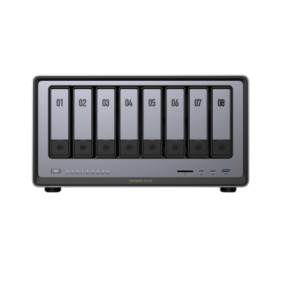 UGREEN - NAS UGREEN NASync DXP8800 Plus / Intel Core i5-1235U 10 Núcleos / 8 Bahías SATA + 2 M.2 NVMe / 2 Puertos 10GbE / Thunderbolt 4 / HDMI 8K / DDR5 Expandible 64GB / PCIe 4.0 x4