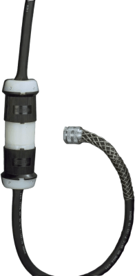 HUBBELL - Conector Industrial con Bloqueo de Media Vuelta / 20 A 250 V CA / 2 Polos 3 Hilos / Color Blanco y Negro / Nema L6-20R.