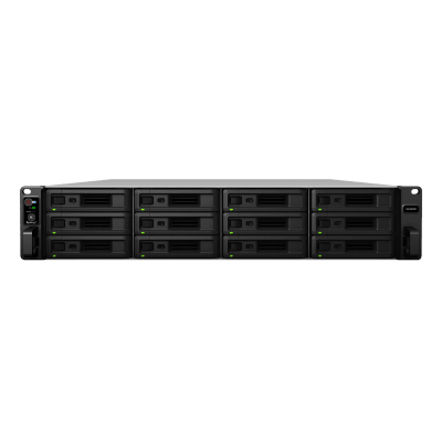 SYNOLOGY - Sistema de Almacenamiento NAS / Controlador Dual Activo-Pasivo / 12 Ranuras SAS / Capacidad Bruta 576 TB / Procesador Intel Xeon D-1521 / Redundancia Hardware