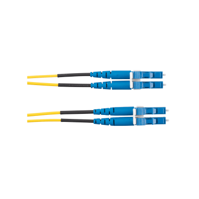 PANDUIT - Jumper de Fibra Optica Monomodo 9/125 OS2, LC-LC Duplex, OFNR (Riser), Color Amarillo, 8 Metros (26.25 Pies)