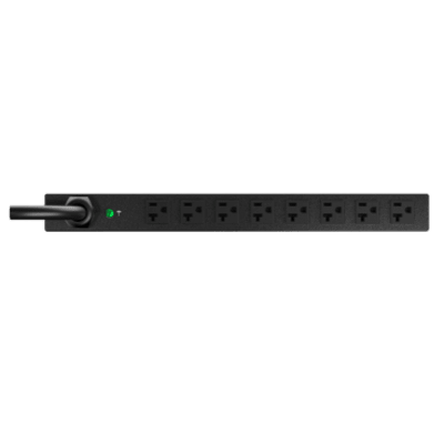 PANDUIT - PDU ES2P Monitoreable (MI) para Distribución de Energía, Enchufe de Entrada NEMA 5-20P, Con 8 Salidas 5-20R, Horizontal 19in, 120 Vca, 20 Amp, 1 UR