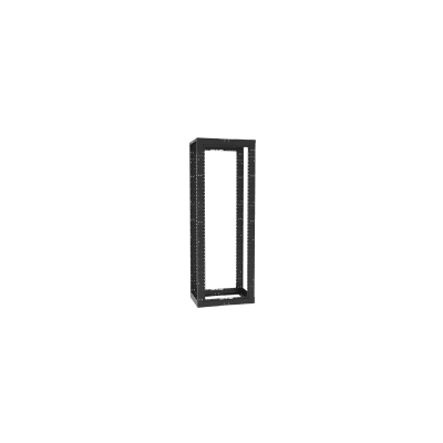 PANDUIT - Rack de Cuatro Postes Estándar de 19", Rieles Con Orificio Para Tuerca Enjaulada, Profundidad Ajustable de 23 a 42 in, 45 Unidades de Rack, Color Negro