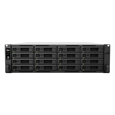 SYNOLOGY - Servidor NAS Rack / 16 Bahías / Intel Xeon D-1541 8 Núcleos / 16 GB DDR4 ECC Ampliable a 64 GB / 403,000 IOPS / 6,200 MB/s Lectura / RAID F1 / Doble Fuente Redundante