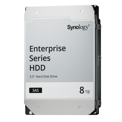 SYNOLOGY - Disco Duro SAS de 3,5" Serie Enterprise | Capacidad de 8TB | Interfaz SAS 12 Gb/s | Velocidad de Rotación 7200 RPM | Caché de 256 MB  MTBF 2,5 Millones de Horas.