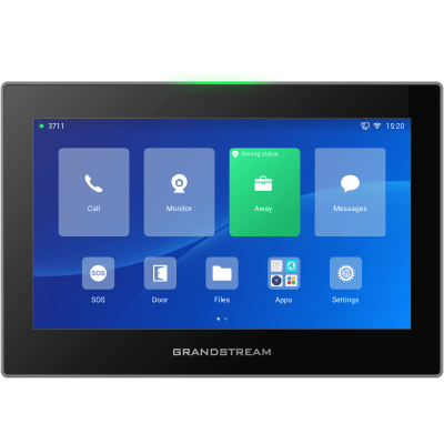 GRANDSTREAM - Estación de Intercomunicación SIP con Wi-Fi 6, Bluetooth y Control Total para Agendamiento de Salas y Edificios Inteligentes (Color Negro)